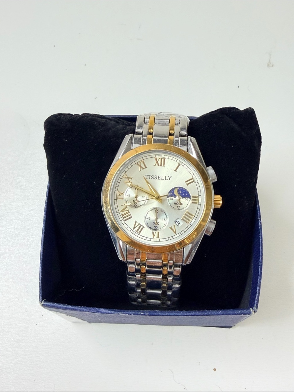 Two-Tone Gold & Silver Men's Chronograph Watch